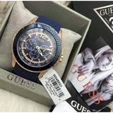 Buy Shop Guess Maverick Blue Dial Blue Rubber Strap Watch for Men - W0485G1 USA Online
