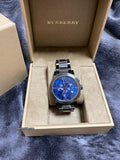 Burberry The City Navy Blue Dial Black Steel Strap Watch for Men - BU9365