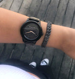 Buy Shop Michael Kors Kinley Silver Dial Black Steel Strap Watch for Women - MK5999 USA Online