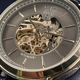 Buy Shop Maserati Epoca Automatic Skeleton Dial Black Leather Strap Watch For Men - R8821118002 USA Online