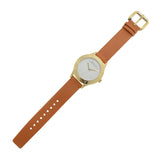 Marc Jacobs Blade White Dial Brown Leather Strap Watch for Women - MBM1218