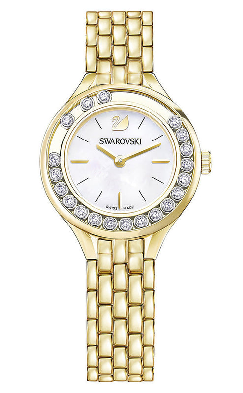 Buy Shop Swarovski Lovely Crystals White Dial Gold Steel Strap Watch for Women - 5242895 USA Online