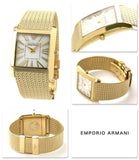 Buy Shop Emporio Armani Mother of Pearl Dial Gold Mesh Bracelet Watch For Men - AR2016 USA Online