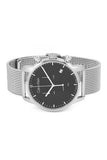 Calvin Klein City Chronograph Black Dial Silver Mesh Bracelet Watch for Men - K2G27121