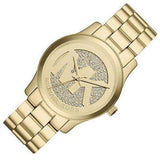 Buy Shop Michael Kors Runway Quartz Gold Dial Gold Steel Strap Watch For Women - MK5852 USA Online