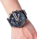 Buy Shop Diesel Big Daddy 2.0 Chronograph Blue Dial Grey Steel Strap Watch For Men - DZ7331 USA Online