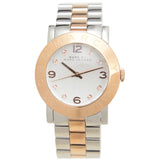 Buy Shop Marc Jacobs Amy Silver Dial Two Tone Steel Strap Watch for Women - MBM3194 USA Online