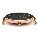Buy Shop Daniel Wellington Petite Ashfield Black Dial Black Mesh Bracelet Watch Watch For Women - DW00100201 USA Online