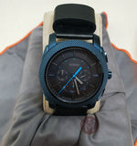 Buy Shop Fossil Machine Chronograph Black Dial Black Leather Strap Watch for Men - FS5361 USA Online