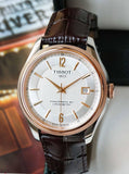 Buy Shop Tissot T Classic Ballade Powermatic 80 Lady Silver Dial Brown Leather Strap Watch For Women - T108.408.26.037.00 USA Online