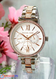 Buy Shop Michael Kors Sofie Chronograph White Dial Two Tone Steel Strap Watch For Women - MK4353 USA Online