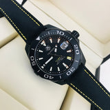 Buy Shop Tag Heuer Aquaracer Calibre 5 Automatic Black Dial Black Nylon Strap Watch for Men - WAY218A.FC6362 USA Online
