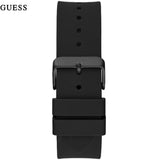 Buy Shop Guess Genesis Quartz Black Dial Black Silicone Strap Watch For Men - W1254G2 USA Online