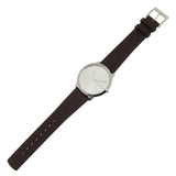 Buy Shop Calvin Klein Minimal Silver Dial Brown Leather Strap Watch for Men - K3M211G6 USA Online