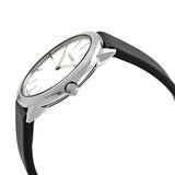 Buy Shop Calvin Klein Minimal Silver Dial Black Leather Strap Watch for Women - K3M221C6 USA Online