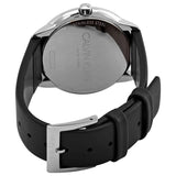 Buy Shop Calvin Klein Minimal Silver Dial Black Leather Strap Watch for Women - K3M221C6 USA Online