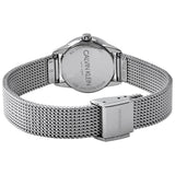 Buy Shop Calvin Klein Minimal Grey Dial Silver Mesh Bracelet Watch for Women - K3M2312X USA Online