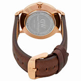 Buy Shop Daniel Wellington Dapper Bristol White Dial Brown Leather Strap Watch For Men - DW00100086 USA Online