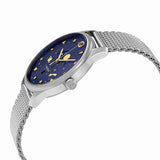 Buy Shop Gucci G-Timeless Motifs Moon Phase Blue Dial Silver Mesh Bracelet Watch For Men - YA126328 USA Online