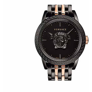 Buy Shop Versace Palazzo Empire Black Dial Two Tone Steel Strap Watch for Men - VERD00618 USA Online