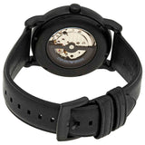 Buy Shop Emporio Armani Luigi Automatic Skeleton Black Dial Black Leather Strap Watch For Men - AR60012 USA Online