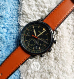Buy Shop Fossil Goodwin Luggage Chronograph Black Dial Brown Leather Strap Watch for Men - FS5501 USA Online