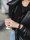 Buy Shop Calvin Klein Minimal Diamonds Black Dial Black Mesh Bracelet Watch for Women - K3M2342R USA Online