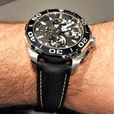 Tag Heuer Aquaracer Automatic Chronograph Black Dial Black Nylon Strap Watch for Men - CAY211A.FC6361