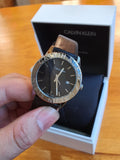 Buy Shop Calvin Klein Steady Black Dial Black Leather Strap Watch for Women - K7Q211C1 USA Online