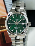 Buy Shop Tissot Gentleman Powermatic 80 Silicium Green Dial Silver Steel Strap Watch For Men - T127.407.11.091.01 USA Online
