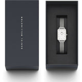 Buy Shop Daniel Wellington Quadro Unitone Silver Dial Silver Mesh Strap Watch For Women - DW00100486 USA Online