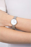 Buy Shop Daniel Wellington Petite Sterling White Dial Silver Mesh Bracelet Watch For Women - DW00100220 USA Online