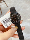 Buy Shop Calvin Klein Minimal Diamonds Black Dial Black Mesh Bracelet Watch for Women - K3M22X2X USA Online