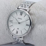 Buy Shop Fossil Jacqueline White Dial Silver Steel Strap Watch for Women - ES3698 USA Online