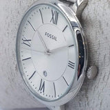 Buy Shop Fossil Jacqueline White Dial Silver Steel Strap Watch for Women - ES3698 USA Online
