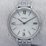 Buy Shop Fossil Jacqueline White Dial Silver Steel Strap Watch for Women - ES3698 USA Online