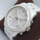 Buy Shop Michael Kors Runway White Ceramic Dial White Steel Strap Watch for Women - MK5161 USA Online