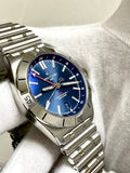 Buy Shop Breitling Chronomat GMT 40 Blue Dial Silver Steel Strap Watch for Men - A32398101C1A1 USA Online
