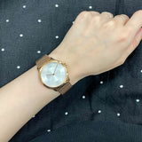 Buy Shop Calvin Klein Minimal White Dial Rose Gold Mesh Bracelet Watch for Women - K3M22Y2X USA Online