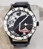 Buy Shop Marc Jacobs White & Black Dial Black Leather Strap Watch for Women - MBM1148 USA Online