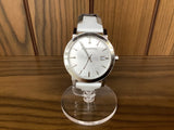 Buy Shop Burberry The City Silver Dial White Leather Strap Watch for Women - BU9019 USA Online