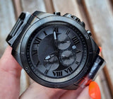 Buy Shop Michael Kors Alek Oversized Black Dial Black Steel Strap Watch For Men - MK8900 USA Online