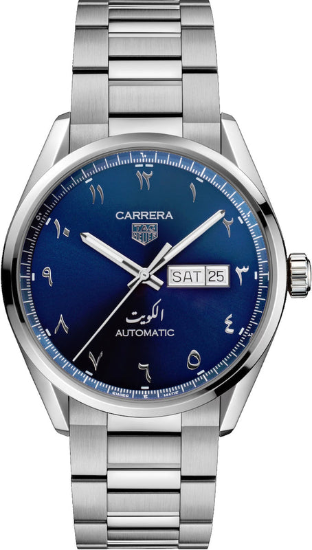 Buy Shop Tag Heuer Carrera Automatic Blue Dial Silver Steel Strap Watch for Men - WBN2016.BA0640 USA Online