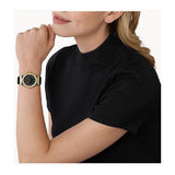 Buy Shop Michael Kors Mini Lennox Quartz Black Dial Black Silicone Strap Watch For Women - MK7281 USA Online