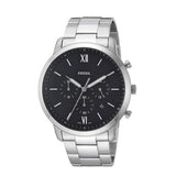 Buy Shop Fossil Neutra Chronograph Black Dial Silver Steel Strap Watch for Men - FS5384 USA Online