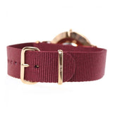 Buy Shop Daniel Wellington Classic Roselyn Black Dial Maroon Nylon Strap Watch For Women - DW00100269 USA Online