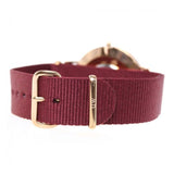 Buy Shop Daniel Wellington Classic Roselyn Black Dial Maroon Nylon Strap Watch For Women - DW00100273 USA Online