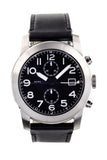 Marc Jacobs Larry Black Dial Black Leather Strap Watch for Men - MBM5033