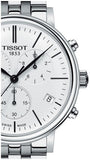 Buy Shop Tissot Carson Premium White Dial Silver Steel Strap Watch For Men - T122.417.11.011.00 USA Online