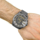 Buy Shop Diesel Mega Chief Chronograph Grey Dial Grey Steel Strap Watch For Men - DZ4466 USA Online